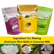 Bua-Loi Glutinous Rice Balls Powder Thai Dessert Making Taro Pumpkin Pandan 3Bag
