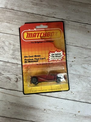 Vintage 1982 Matchbox Lesney No. 47 Jaguar SS 100 - Red 1:64 Scale