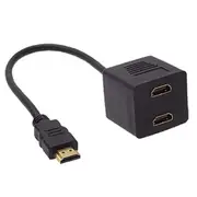 [AT-HDMI-TO-HDMIX2] HDMI Splitter Cable 15cm v1.4 Male to 2x Female Amplifier Adapter FHD