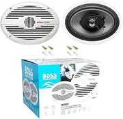 2 Marine Speakers Compatible with Boss Audio Systems MR690 Oval 2 Way 6 x 9 15 x 23 cm 175 Watt RMS 350 Watt Max 4 Ohm Waterproof Sea Swimming Pool Boat Hotel per Pair