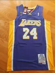 Basketball Jersey #24 LA Lakers Purple Kobe Bryant Size M