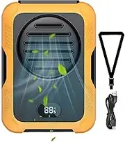 Belt Shirt Fan - Personal Cooling Fan, Miini Waist Fan | Rechargeable Bladeless Neck Fan, Portable Digital Display Waist Clip Fan, Cool Clip Fan Under Shirt for Travel Camping Outdoor Activities