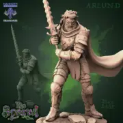 Arlund, Obsidian Knight | DnD Miniature | TTRPG Miniature