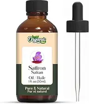 Organic Zing Saffron (Crocus sativus) Oil | Pure & Natural Essential Oil for Aroma, Diffusers, Skincare & Haircare- 30ml/1.01fl oz