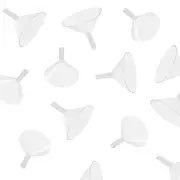 Small Clear Plastic Mini Funnels for Arts and Crafts Supplies by (12 Pack)
