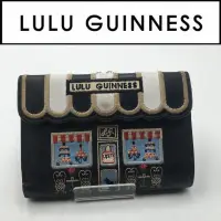 在飛比找蝦皮購物優惠-二手真品 LULU GUINNESS 扣式短夾 皮夾 M56