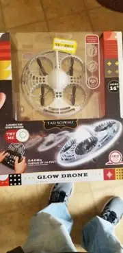 NEW- FAO Schwarz GLOW DRONE Remote Control RC 360° Flip Stunt Drone. 14+ N