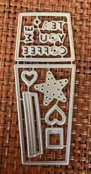 Coffee Tea Latte To Go Cup Metal Cutting Dies #4245- Tonya Scrapbook Journal