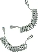 2 Pieces 304 Stainless Steel Flexible Telescopic Shower Telephone Wire Design Spring Flexible Shower Hose Spring Replacement Shower Hose for Bathroom, Toilet, Sprayer