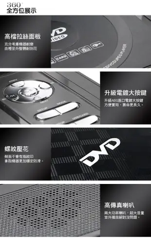 NEROS 終極戰士 13.3吋 多格式1080-DVD播放機(4小時) (5.2折)