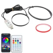 Car APP Bluetooth Interior Ambient LED Light Strip RGB Decorative Door Lights (for: Isuzu)