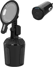 Scosche MSCCUP2PD20-SP MSC MagicMount Cup Holder Car Mount for MagSafe Wireless Charger (Charger not Included) Car Stand for MagSafe Charging Pad Compatible with iPhone 16/15/14/13/12 Pro/Pro Max/Mini