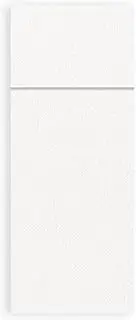 BioNap Airlaid White Compostable Napkins – with Pocket - Fabric Feel, Eco-Friendly Dinner Napkins, 40x32 cm Pack of 50