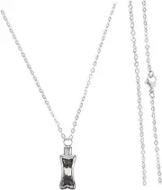 Hohopeti Small Pet Ash Urn Necklace Durable Dog Paw Print Pendant Portable Ashes Container for Remembrance Elegant Perfume Bottle Design for Pet Memorials