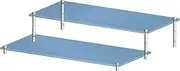 Hobby Base PPC-K128 Premium Parts Collection Model Base W-38 Hinadan, W15.0 x D5.5 x Thickness 0.2 inches (380 x 140 x 4 mm), Set of 2, Display Goods