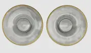 Arte Italica Clear 2-Piece Vetro Gold Coffee Saucer Set