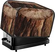 Stump of Oak Tree Toaster Cover 2 Slice Bread Machine Covers Waterproof Universal Size Kitchen Small Appliance Cover with Hang Loop, Dust and Fingerprint Protection