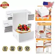Durable 50 Count Cake Boxes - 12 x 12 x 6 Inch for Weddings & Birthdays