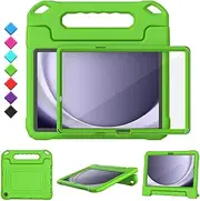 [TOEVEK] Kids Case for Samsung Galaxy Tab A9 Plus 11" Tablet, Built-in Screen Protector, Shockproof Handle Stand Protective Cover for Samsung Galaxy Tab A9+ 11 Inch 2023(SM-X210/X216/X218), Green