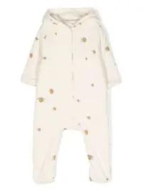 在飛比找Farfetch優惠-organic cotton hooded babygrow