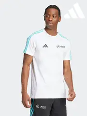 adidas White/Black Mercedes AMG Petronas Formula One Team DNA T-Shirt (AT9560) | $88
