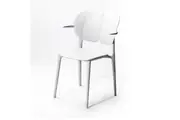 4 pcs MIUZ Dining Chairs Kitchen Chair Plastic Stackable Modern Chairs Living Room