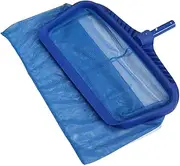 Pool Skimmer Leaf Rake for Cleaning Swimming Pool & Pond, Pool Skimmer Fine Mesh Deep Bag Catcher with Strong Plastic Frame