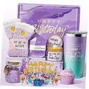 Birthday Gifts for Women Friendship Relaxing Spa Gifts Basket Set for Lavender