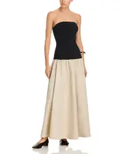 Fore Mixed Media Drop Waist Dress