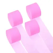 1.8 Inch Crepe Paper Streamer, 4 Roll 328ft Crepe Paper Sheet, Light Pink