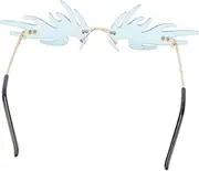 [OFFSCH] 1pc rimless sunglasses glasses for kids fashion glasses trendy sunglasses for women Fire Shape Sunglasses funny glasses party glasses kids glasses personality Metal dress Miss