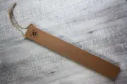 Professional Barber Leather Strop Straight Razor Sharpening wooden Shaving Strap