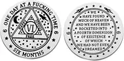 ENSIANTH One Day at a Time Token AA Sober Anniversary Medallion for 1 Year, 6 Months, 24 Hours AA Birthday Token Recovery Coins