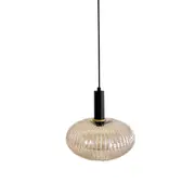 Mendrez 3 Elegant Curved Glass Contour Pendant Light Lamp.