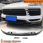 Fit For Porsche Cayenne 2018-19 REAL Carbon Fiber Front Bumper Lip Chin Spoiler (for: Porsche)