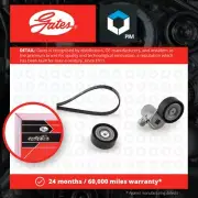 Drive Belt Kit fits FORD B-MAX EcoBoost 1.0 2012 on Set Gates Quality Guaranteed