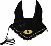 Bat Man Horse Fly Bonnet Ear Net Fly Veil Hood Mask Hand Made Crochet Cotton