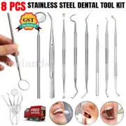 Dental Tool Kit Hygiene Picks Mirror Scaler Tartar Calculus Plaque Remover AU