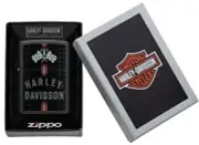 Zippo Harley-Davidson Checkered Flag Black Crackle Lighter - Racing Inspired ...