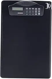 Multifunctional Clipboard with Calculator, A4 File Folders Document Holder for School Students Office Nurses Classes, Black