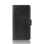 Dual-side Magnetic Buckle Horizontal Flip Leather Case for OnePlus 7, with Holder & Card Slots & Wallet & Photo Frame(Black)