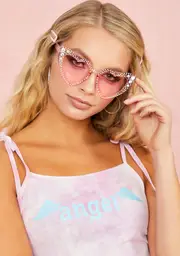 SoCal Romance Rhinestone Sunglasses