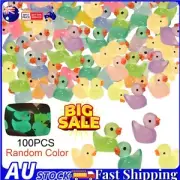 100PCS Mini Ducks Tiny Resin Ducks Glow in The Dark Bulk Miniature Animals Ducks