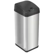 iTouchless Stainless Steel Sensor Trash Can with Wide Lid Opening and AbsorbX