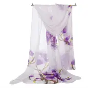 Spring And Summer Scarves For Women Lightweight And Long Versatile Sunscreen Shawl Scarves (Purple)