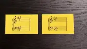 Piano Flash Cards: Musical Key Signatures in Treble and Bass Clefs (Laminated)