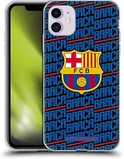 Head Case Designs Officially Licensed FC Barcelona Barca Crest Patterns Soft Gel Case Compatible with Apple iPhone 11
