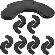 Abaodam 8 Pairs Shockproof Pads Dumbbell Grips Dumbbell Protective Pad Dumbbell Plates Bumper Plates Weights Plates Dumbbell Squat Protector Rubber Black