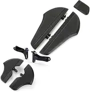 Defiance Floorboards kits black driver for harley touring street glide FLHX Road electra glide fltr footboards brake pedal covers