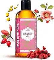 Rosehip Seed Oil by , 100% Pure Organic Unrefined Cold Pressed Anti Ageing Moisturiser for Hair Skin & Nails (470ml)
